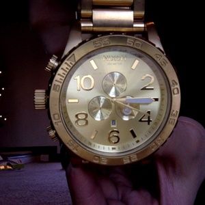 Nixon Watch Oversized Chrono 50 31 Gold